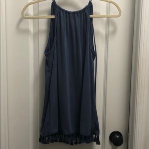 Tie back Tank top with tassels